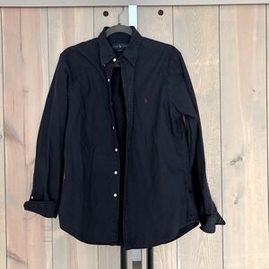 Polo Ralph Lauren Navy Button-Up Shirt slim fit size L